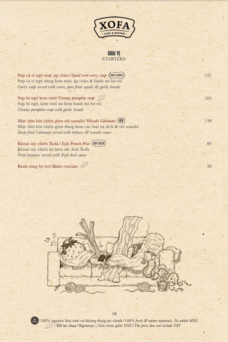 Starters at Xofa Cafe